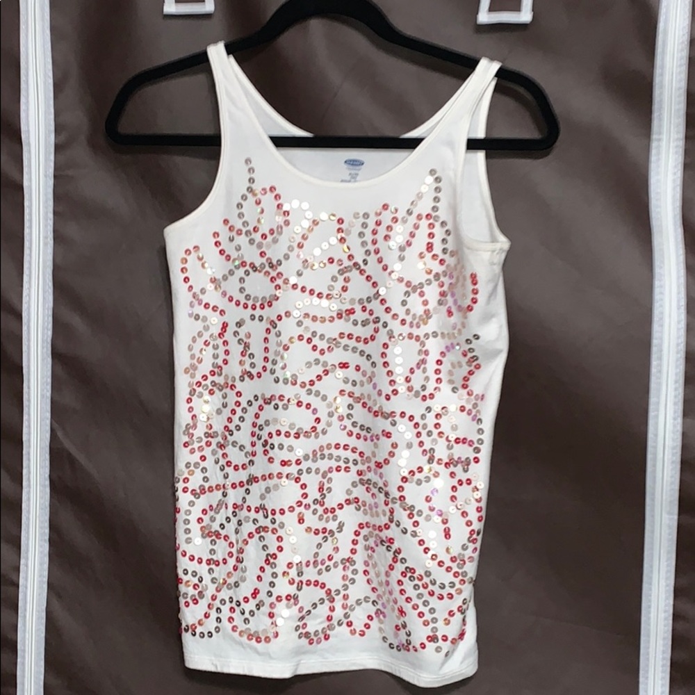 White top with sequins by Old Navy